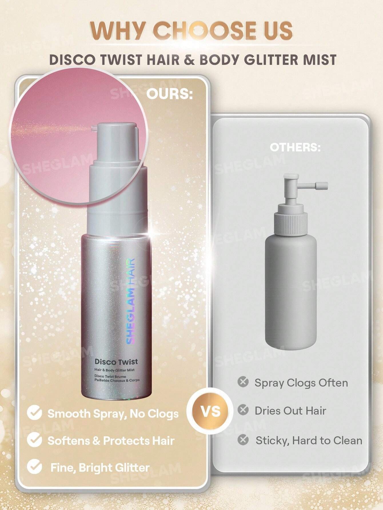 Hair Disco twist and body Glitter - Star - Imagen 6