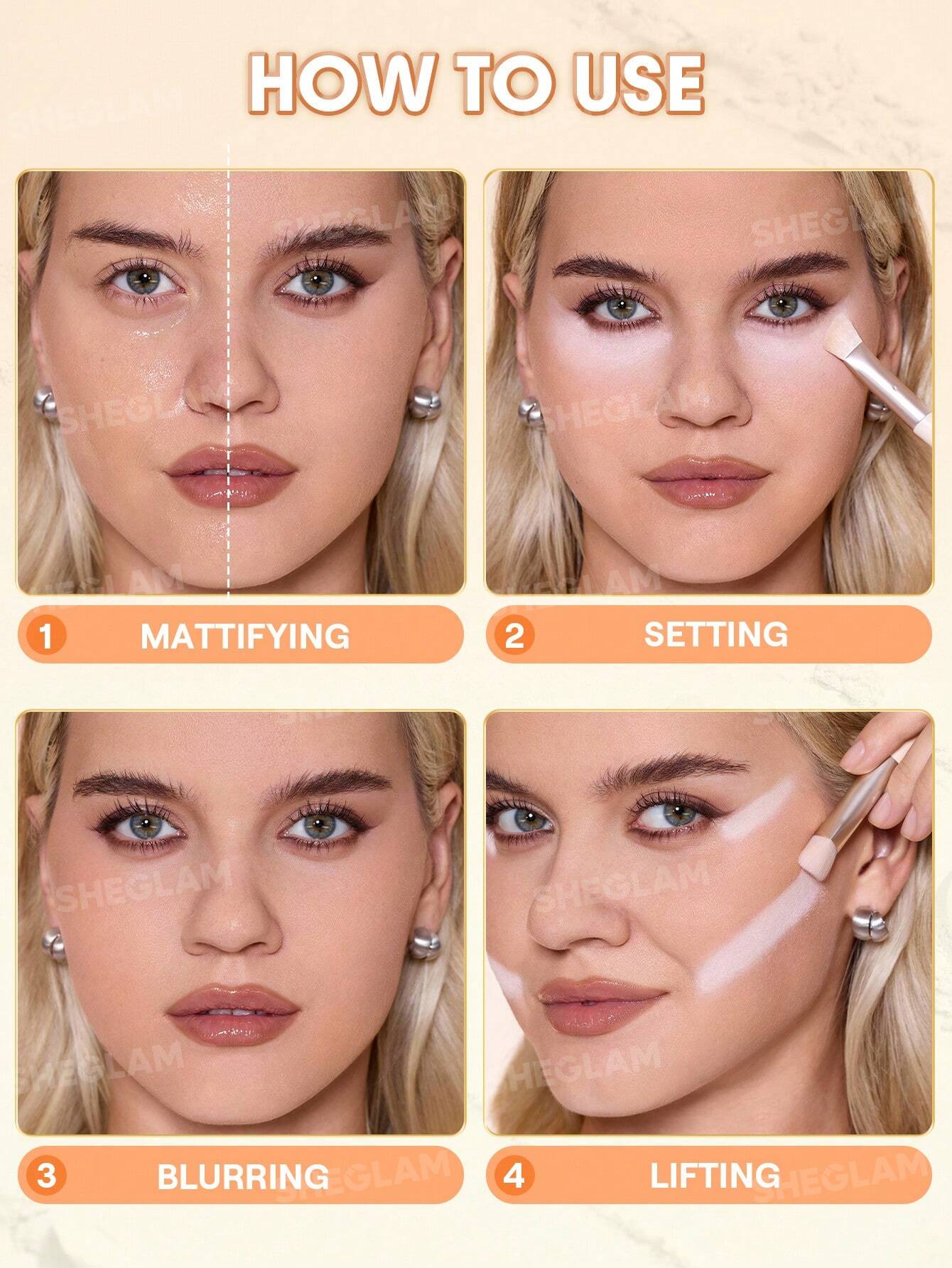 Insta-Ready Ultra-Fine Blur & Lift Setting Powder Duo-Translúcido - Imagen 7